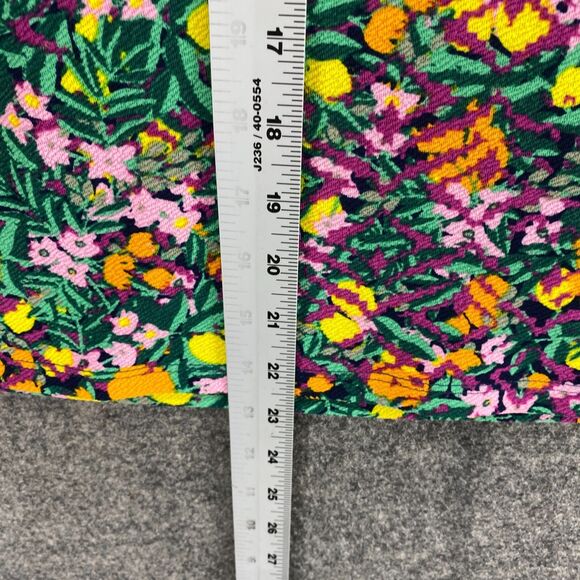 LulaRoe Skirt Women XL Green Floral A-Line Midi Mid Rise Zipper Casual Comfort - Picture 6 of 9